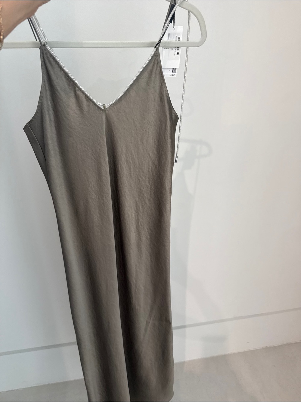 Marc Cain Sleek Taupe Slip Midi Dress - Picture 3 of 4